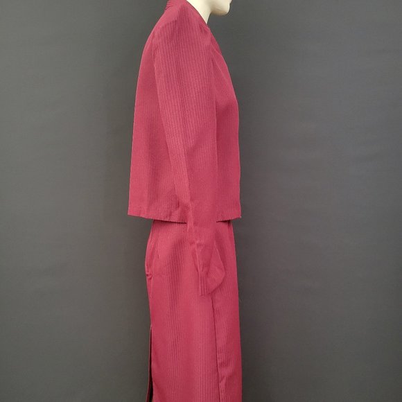 70s/80s Burgundy Skirt Suit - Picture 7 of 14